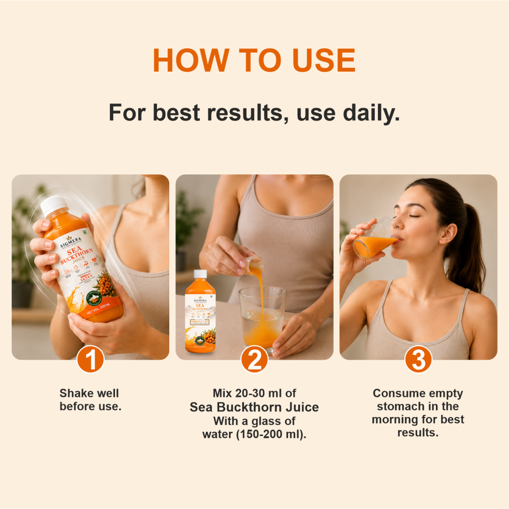 Sea Buckthorn Juice | Natural Antioxidant for Immunity, Skin & Overall Wellness  500ML