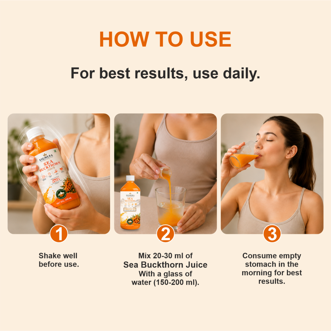 Sea Buckthorn Juice | Natural Antioxidant for Immunity, Skin & Overall Wellness  500ML