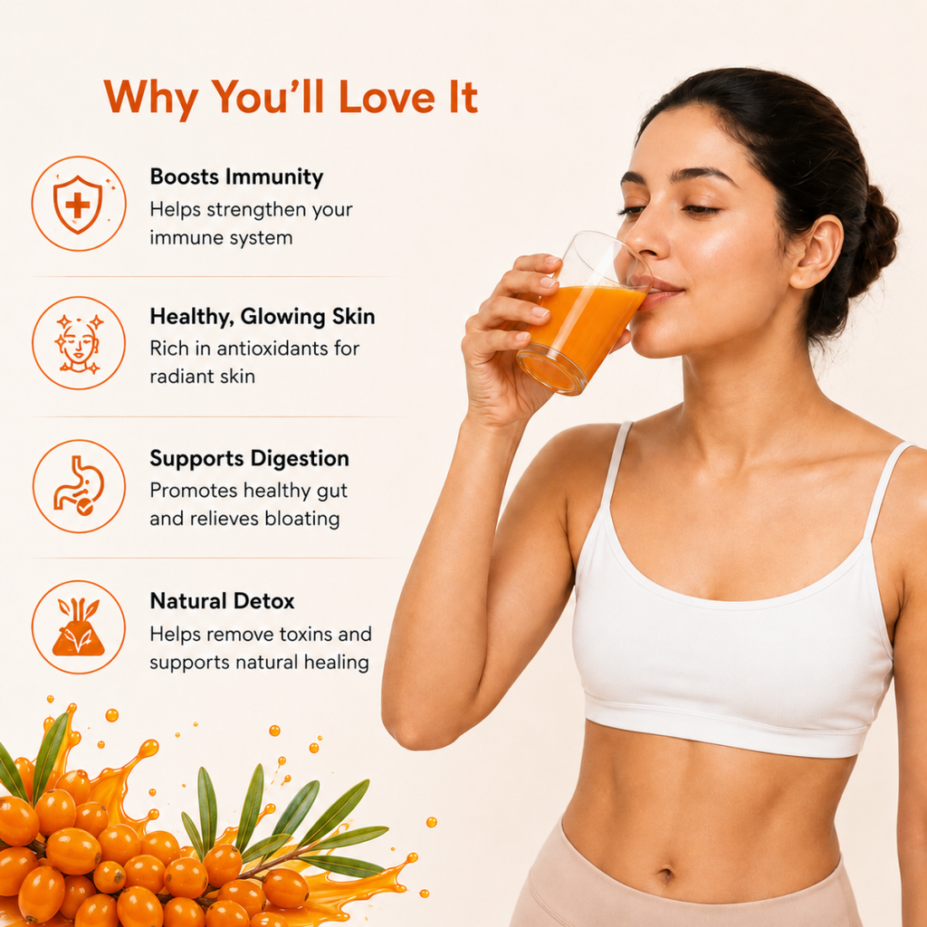 Sea Buckthorn Juice | Natural Antioxidant for Immunity, Skin & Overall Wellness  500ML