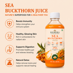 SEA BUCKTHORN JUICE 500ML | FOR OMEGA 3, 6, 7 & 9, IMMUNITY, SKIN & GUT HEALTH